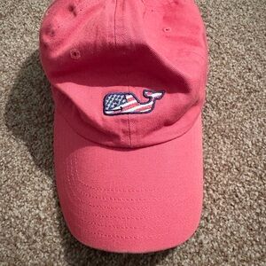 Vineyard Vines Coral Cap with Whale Emblem